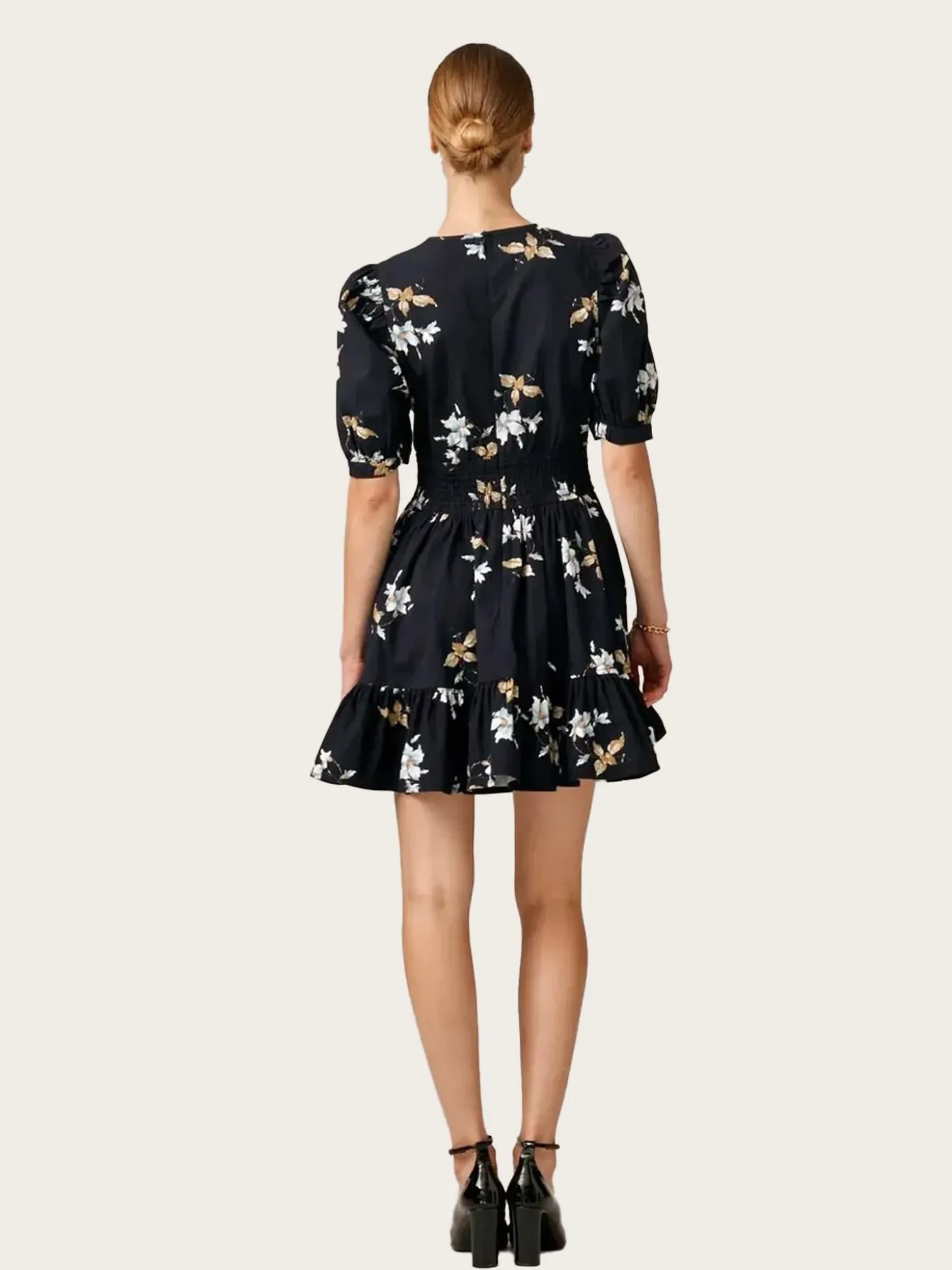 Structured Mini Dress - Blue Bouquet