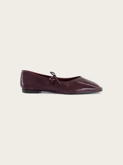 Sway Burgundy Leather Ballet Flats