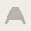 T3567 Isoli Cropped Oversized Hoodie - Paloma Melange