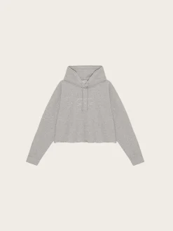 T3567 Isoli Cropped Oversized Hoodie - Paloma Melange