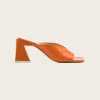 Tasha Leather Sandal - Orange