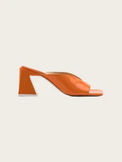 Tasha Leather Sandal - Orange