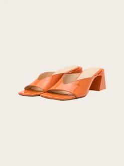 Tasha Leather Sandal - Orange