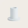 Tube Candleholder Concrete-Small - Light Blue