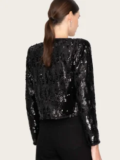Vela Sequin Jacket - Black