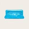 Velda Midi Patent Clutch - Malibu Blue