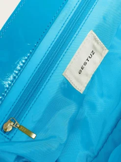 Velda Midi Patent Clutch - Malibu Blue