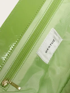 Velda Midi Patent Clutch - Dark Citron