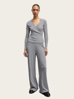 2x2 Cotton Stripe Susi LS Top - Parisian Night/Vanilla Ice