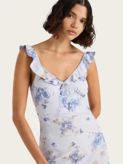 Yvonne Midi Dress - Leona Floral Lilac